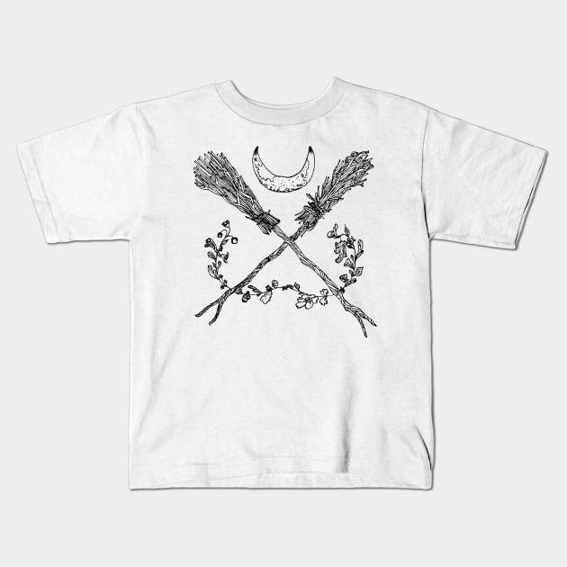 Hackberry Crest Kids T-Shirt by Cursed_Illustrations